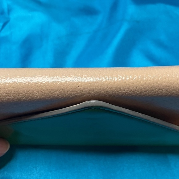 Chloe Color-block Long Wallet VGC Greens and Beige Leather - Picture 11 of 12